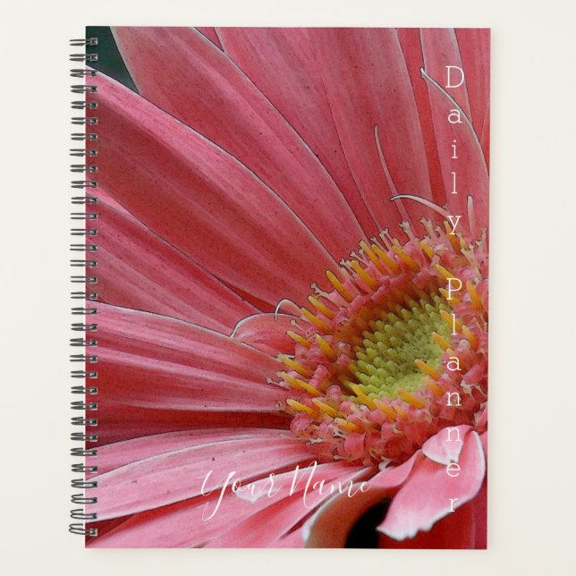 Pink Daisy Foto Daily Planner - HAMbWG Planer (Vorderseite)