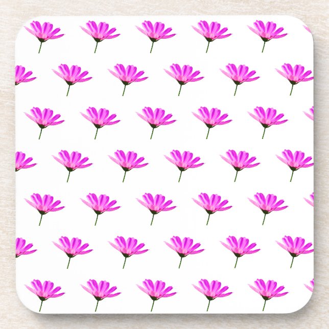 Pink Daisy Getränkeuntersetzer (Vorderseite)