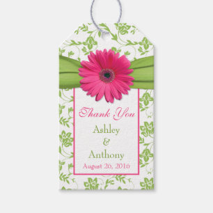 Pink Daisy Green Floral Vielen Dank für Ihr Intere Geschenkanhänger