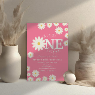 Pink Daisy ist nicht ihr 12. Geburtstag Einladung