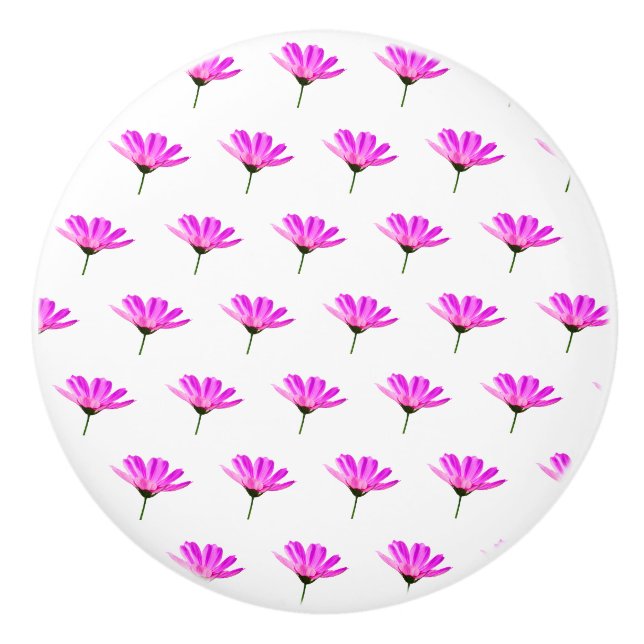 Pink Daisy Keramikknauf (Vorderseite)