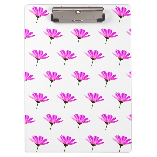 Pink Daisy Klemmbrett (Vorderseite)