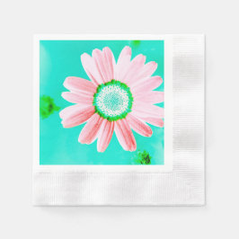 Pink Daisy Paper Napkin Serviette