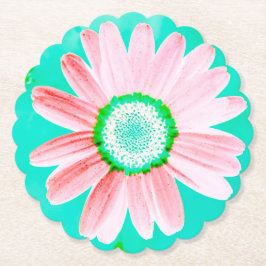 Pink Daisy Paper Untersetzer