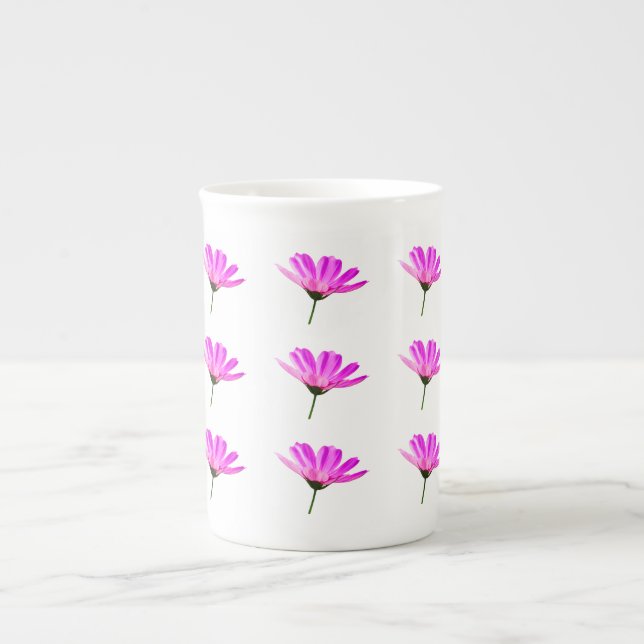 Pink Daisy Prozellantasse (Vorderseite)