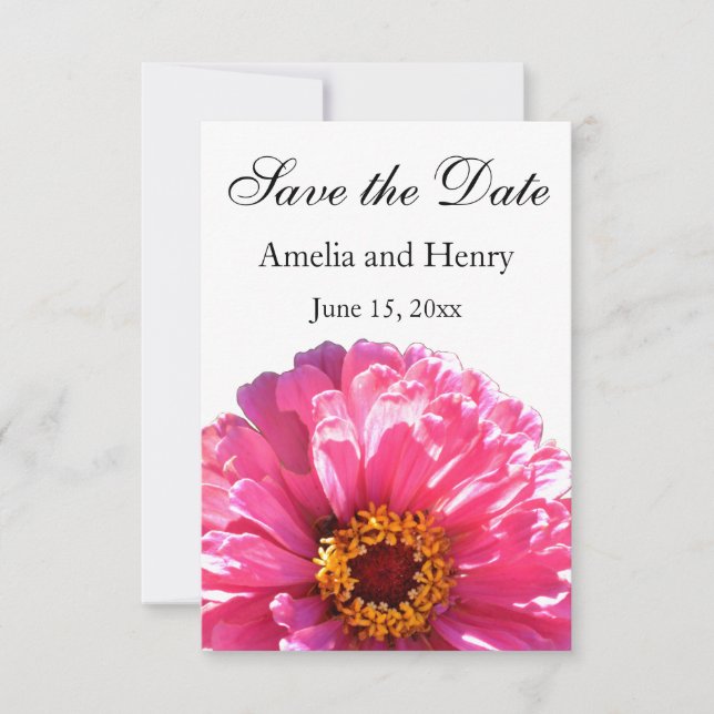 Pink Daisy - Save the Date (Vorderseite)
