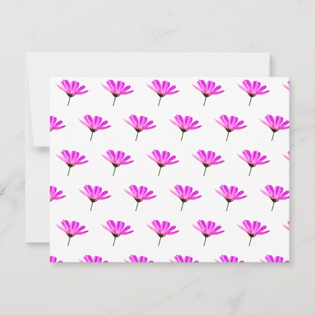 Pink Daisy Save The Date (Vorderseite)