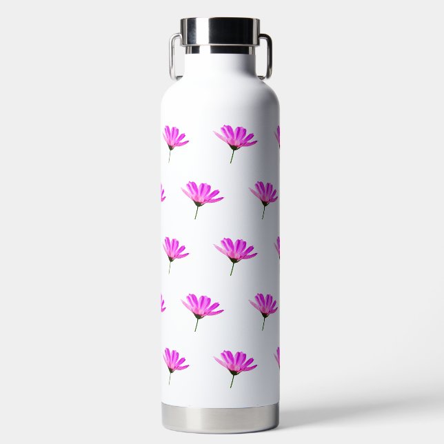 Pink Daisy Trinkflasche (Vorderseite)