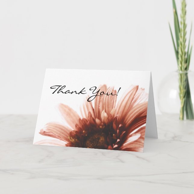 Pink Daisy Vielen Dank Dankeskarte (Vorderseite)