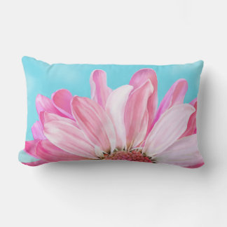 Pink Daisy Watercolor Throw Kissen
