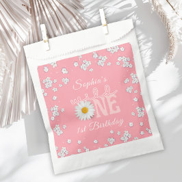 Pink Daisy Wild One 1st Birthday  Geschenktütchen