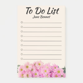 Pink Daisy zum Auflisten Personalisierter Notizen