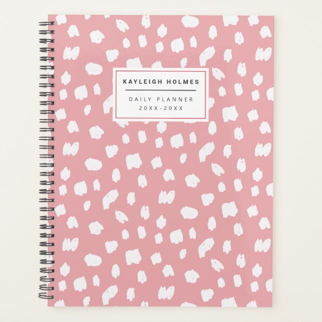 Pink Dalmatiner Spots Planner Planer (Vorderseite)