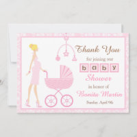 Pink Damask Blonde Babydusche