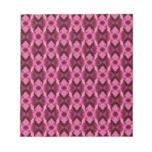Pink Damask Herz Notizblock
