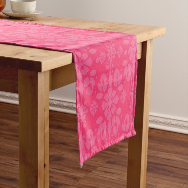 Pink Damask Muster Kurzer Tischläufer (Beispiel)