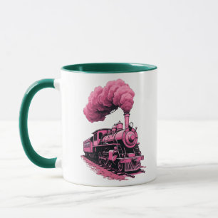 Pink-Dampfzug: Eine Whimsical-Reise Tasse