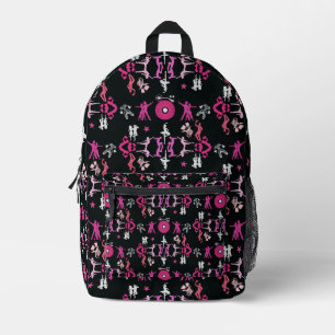 Pink Dancer Gemusterte Wohngestaltung Bedruckter Rucksack