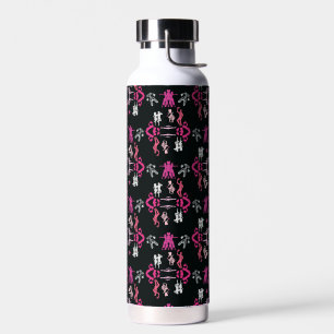 Pink Dancer Gemusterte Wohngestaltung Trinkflasche