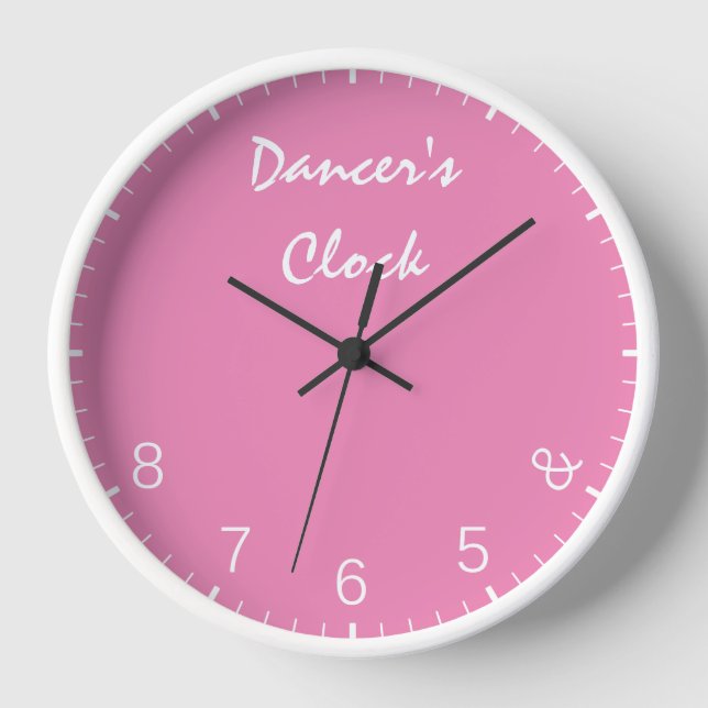 Pink Dancers Clock - Funny Dancing Dance Spaß Uhr (Vorderseite)