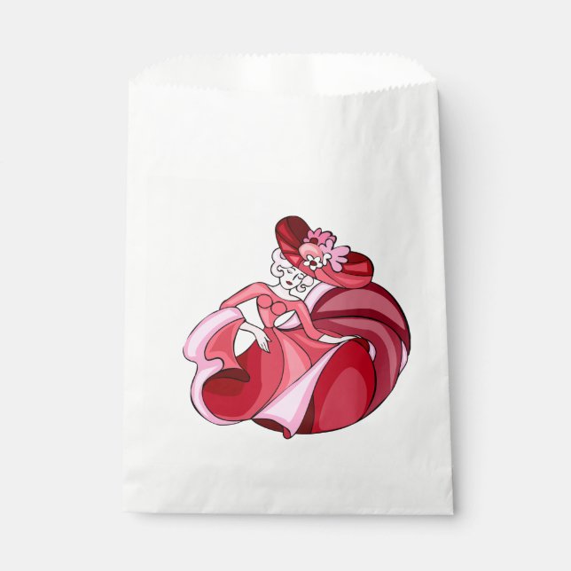 Pink Dancing Girl Fvor Bag Geschenktütchen (Vorderseite)