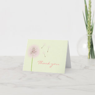 Pink Dandelion Danke Karte