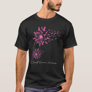 Pink Dandelion Faith Hope Liebe Breast Cancer Awar T-Shirt