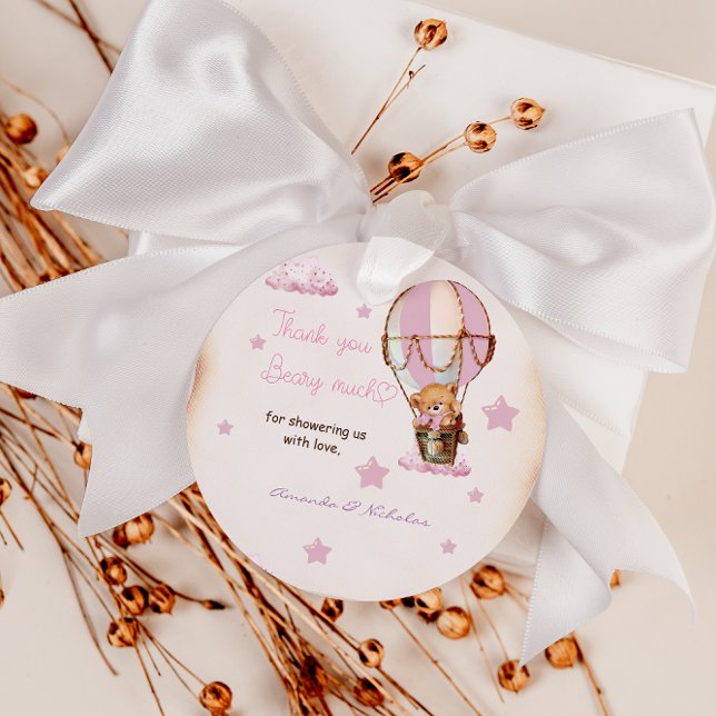 Pink danke Ihnen Beary Much Teddy Bär Geschenkanhänger (Von Creator hochgeladen)