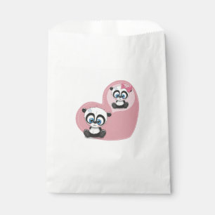Pink Danke Panda Teddy Bear Wedding Party Geschenktütchen