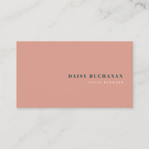 Pink & Dark Green stilvolle Fashion Business Card Visitenkarte