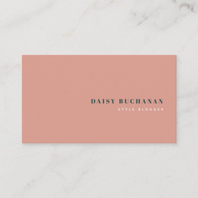 Pink & Dark Green stilvolle Fashion Business Card Visitenkarte