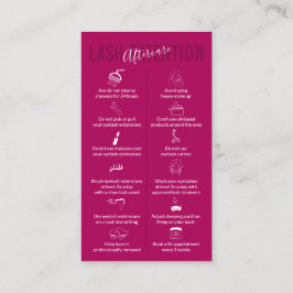 Pink Dark Icon Makeup Lash Extension Aftercare Visitenkarte