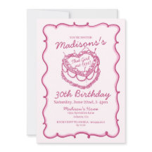 Pink das Mädchen Herz Coquette Cherry Cake Geburts