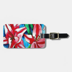 Pink Day lila Aquarellmalerei Gepäckanhänger