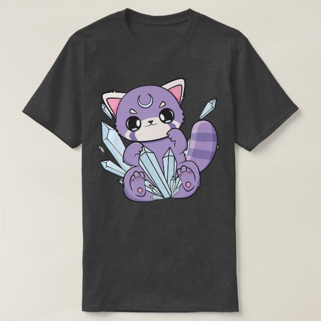 Pink Decora Fairy Kei Red Panda Otaku Anime Nugoth T-Shirt (Design vorne)