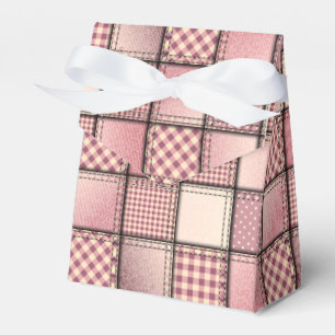Pink Denim Swatt Zelt Gefallen Box Geschenkschachtel