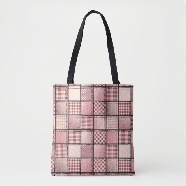 Pink Denim Tote Bag (Vorderseite)