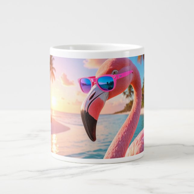 PINK DENKER - Flamingo PINK Jumbo-Tasse (Vorderseite)