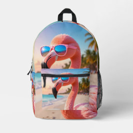 PINK DENKER Flamingo Rosa Bedruckter Rucksack