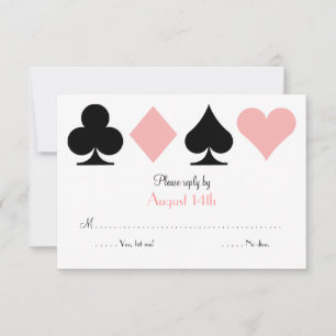 Pink Destiny Las Vegas Wedding RSVP Antwortkarte Karte