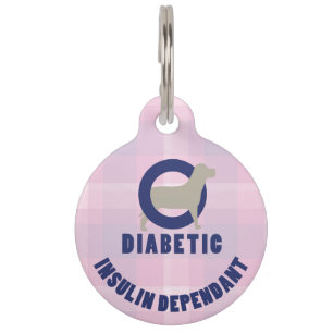 Pink Diabetiker Hund Tiermarke