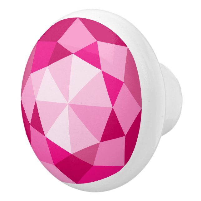 Pink Diamant Edelsteine ziehen Knöpfe für Kinderzi Keramikknauf (Rechts)