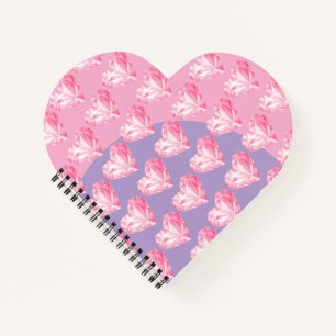 Pink Diamant Herz Muster – Süßes und Stylisches De Notizbuch