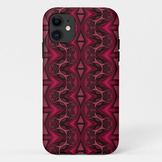 Pink Diamond eyes Fraktal art Custom iPhone case (Rückseite)
