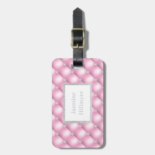 PINK DIAMOND GLITZER CUSTOM LUGGAGE TAG GEPÄCKANHÄNGER
