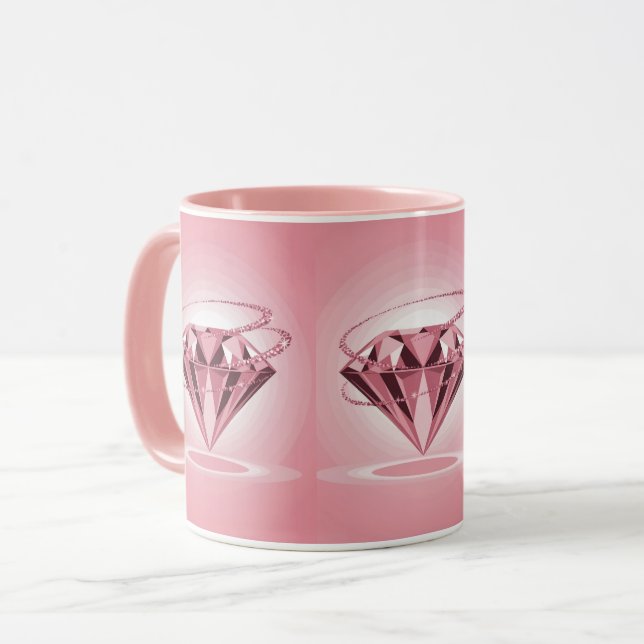 Pink Diamond Glitzern Mauvelous Combo Tasse (Vorderseite Links)