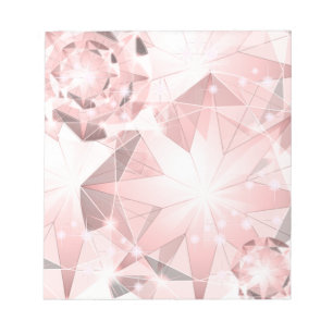 Pink Diamond Sparkle auf Light Pastel Brilliant Notizblock