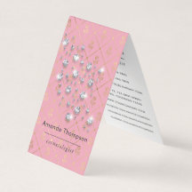 Pink Diamond Sparkline Glitzer Business Card