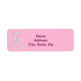 Pink Diamond Unfinity Wedding Address Labels
