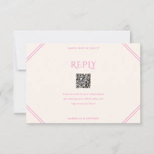 Pink Diamond Wedding RSVP Karte